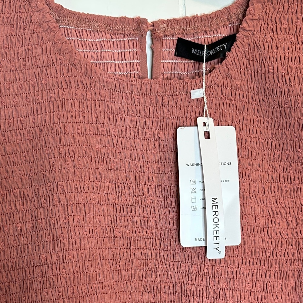 Elegant Long Sleeve Dress in Rose - Picture 8 of 13